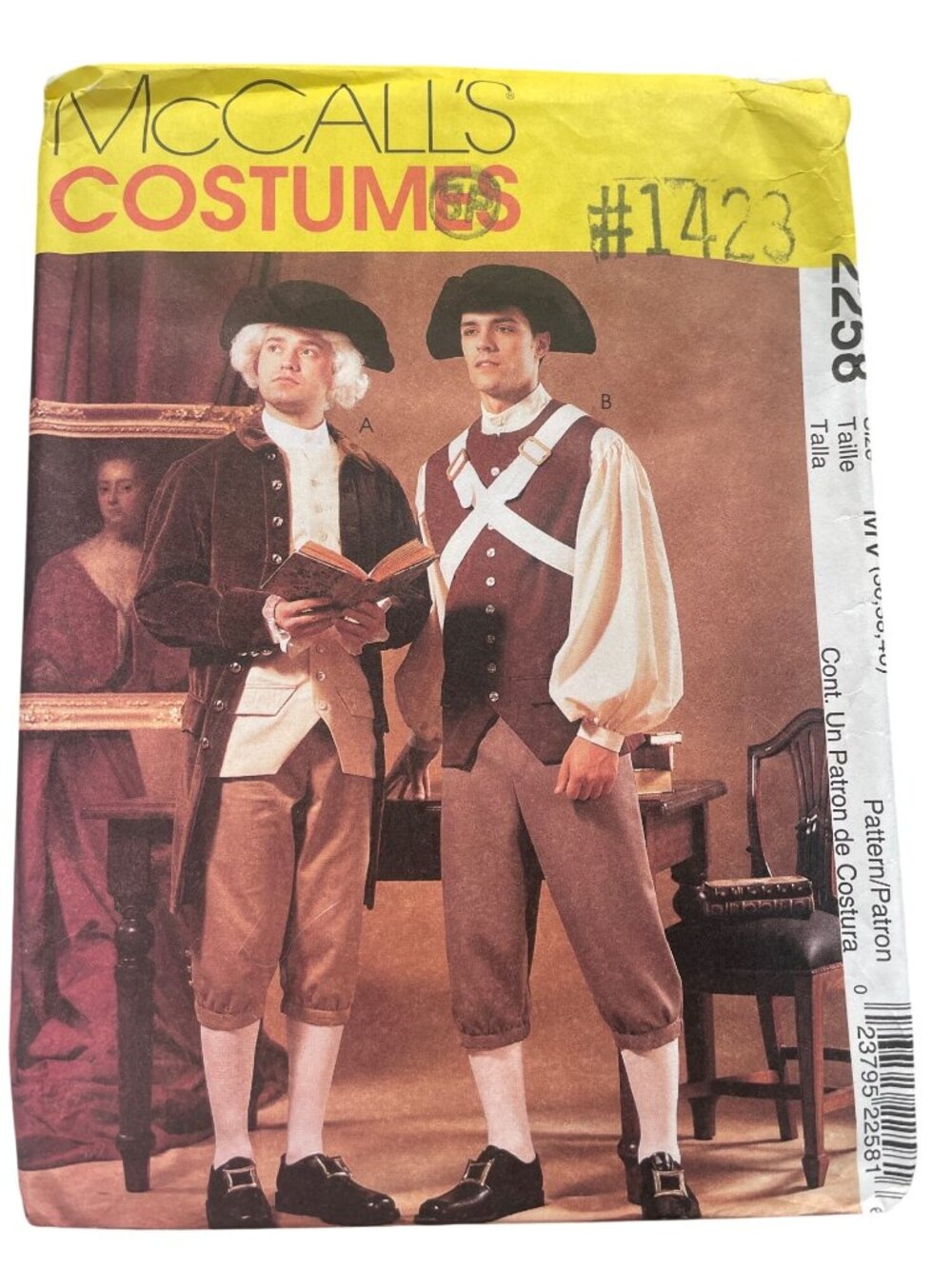Vintage 90s McCalls 2258 Sewing Pattern 36-38-40 Revolutionary Costumes UNCUT